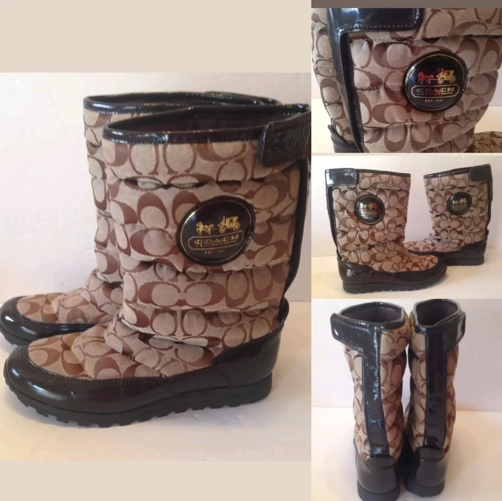 COACH SIG C SNOW BOOTS 7.5